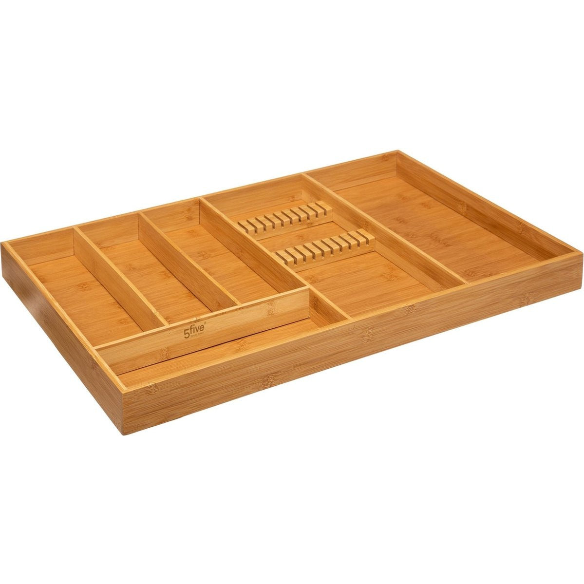5Five® Bestekbak Bamboe met Messenhouder - 58x38x5 cm - Bruin