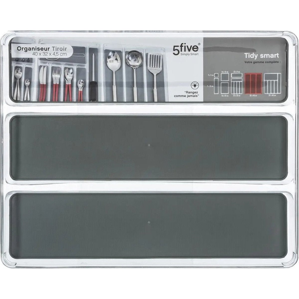 5Five Bestekbak anti-slip inzet 3-vaks