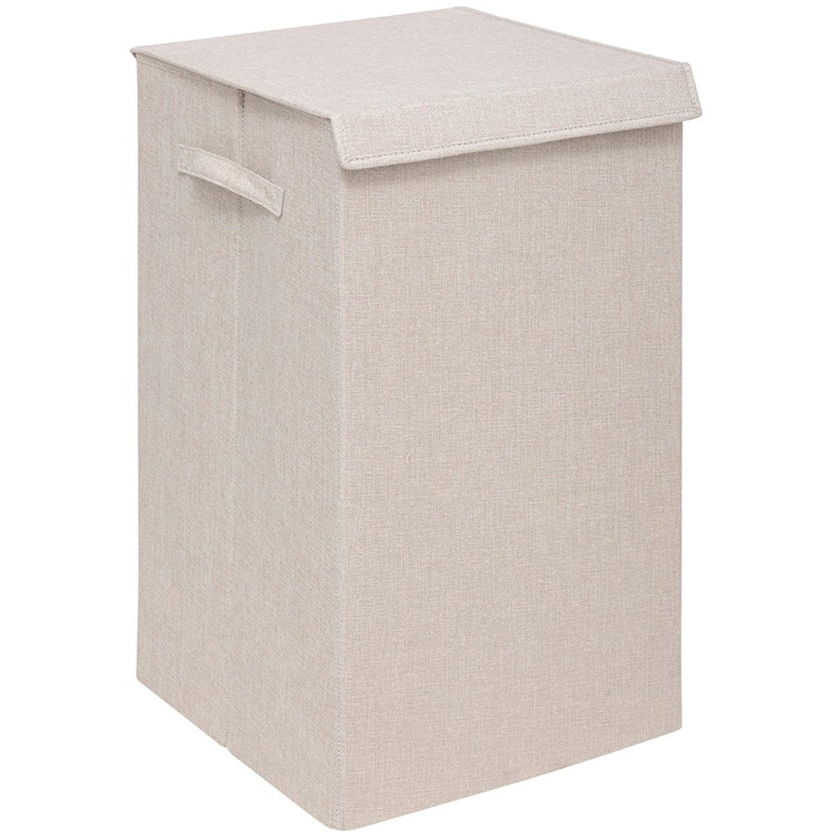 5Five Eureka sorteer wasmand - 74 liter - zwart - 37 x 37 x 60 cm - MDF/Polyester stof - met afsluitklep