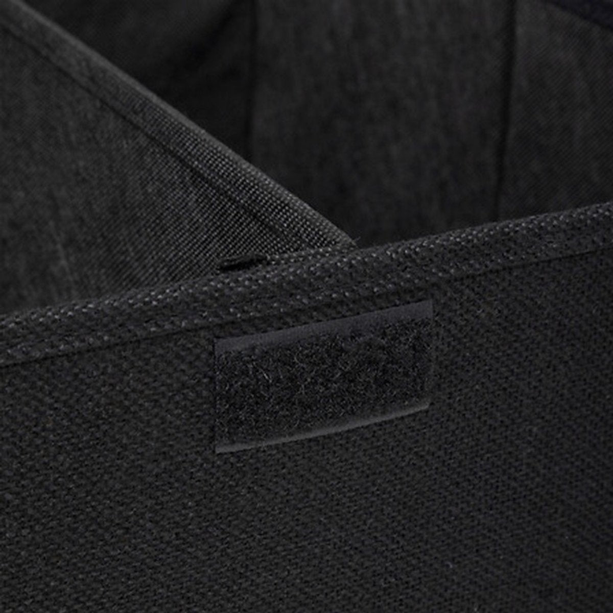 5Five Eureka sorteer wasmand - 74 liter - zwart - 37 x 37 x 60 cm - MDF/Polyester stof - met afsluitklep