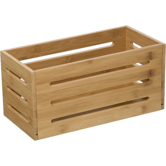 5Five Fruitkisten opslagbox - open structuur - lichtbruin - hout - L31 x B15 x H15 cm - Decoratie huis en tuin - Kisten/kistjes