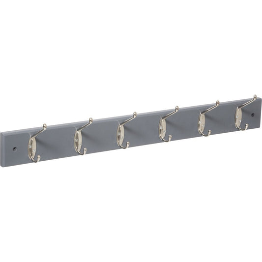 5Five Kapstok - voor wand/muur - grijs - 6-haaks wandkapstok - MDF/ijzer - 58 x 9 cm
