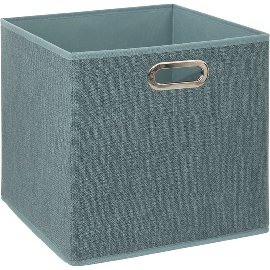 5Five Opbergmand/kastmandje - IJsblauw - 31 x 31 x 31 cm - 29 liter - Vakkenkast manden - Stof met versterkte bodem - Opvouwbaar