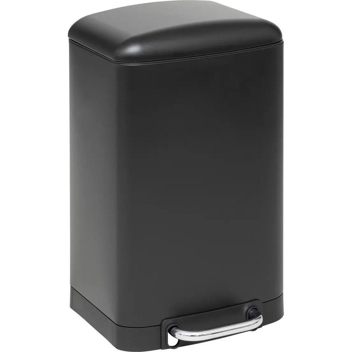 5Five Prullenbak/pedaalemmer - zwart - metaal - 20 liter - 30 x 30 x 53 cm - keuken vuilnisemmers