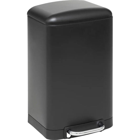 5Five Prullenbak/pedaalemmer - zwart - metaal - 20 liter - 30 x 30 x 53 cm - keuken vuilnisemmers