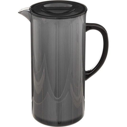 5Five Sapkan/schenkkan karaf - zwart - met deksel - 1950 ml - kunststof - Limonade/water