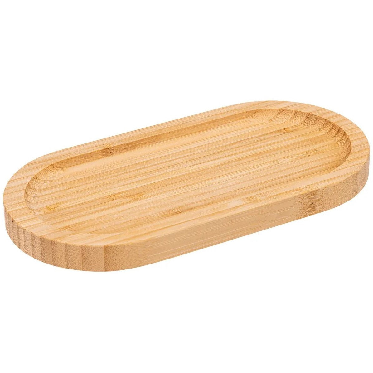 5Five Serveerplankje voor hapjes/fingerfood - 20 x 10 cm - bamboe hout - borrelplank - tapasplank