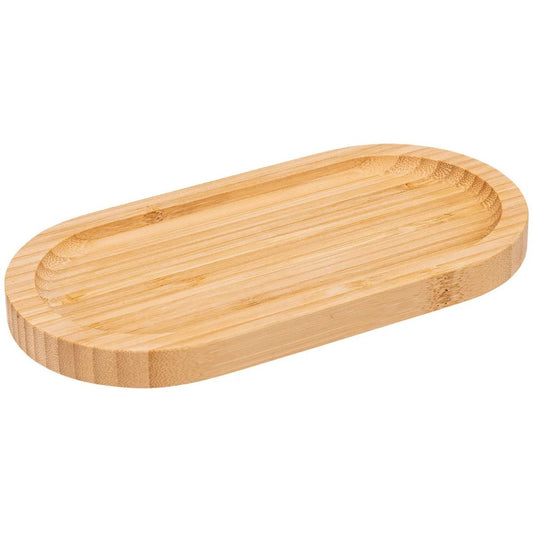 5Five Serveerplankje voor hapjes/fingerfood - 20 x 10 cm - bamboe hout - borrelplank - tapasplank
