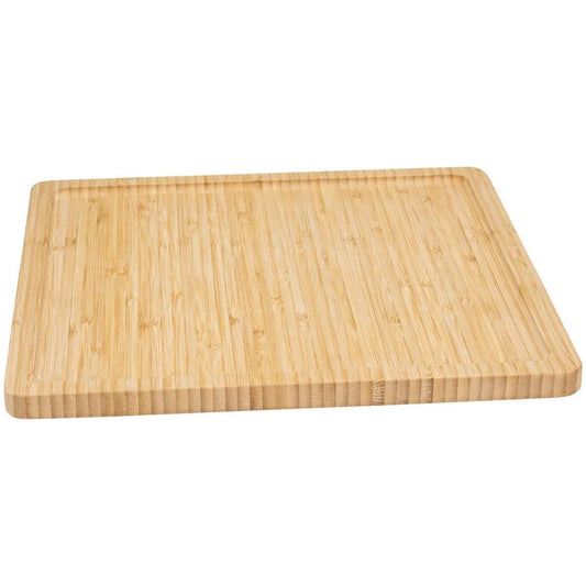 5Five Serveerplankje voor hapjes/fingerfood - 30 x 30 cm - bamboe hout - borrelplank - tapasplank