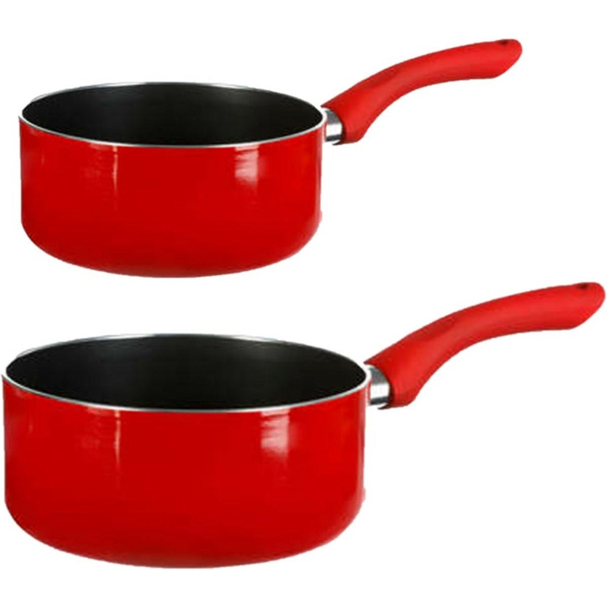 5Five - Steelpannen - Inductie - Set 2x - Dia 18 en 20 cm - Rood