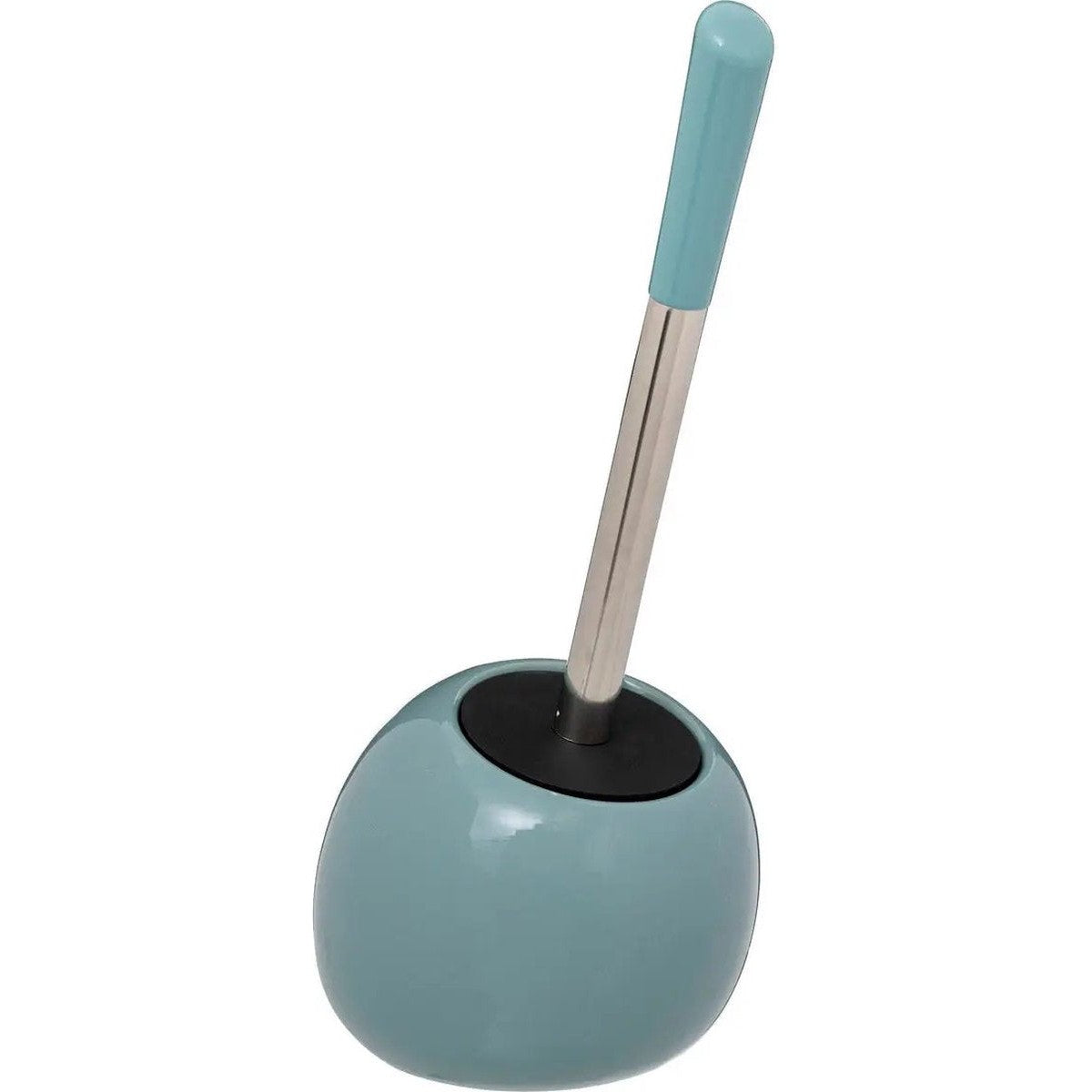 5Five Toilet/wc-borstel in houder - polyresin/metaal - ijsblauw - 35 cm