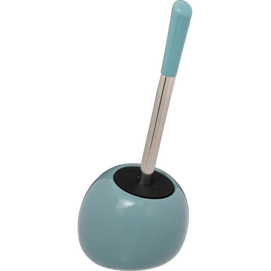 5Five Toilet/wc-borstel in houder - polyresin/metaal - ijsblauw - 35 cm