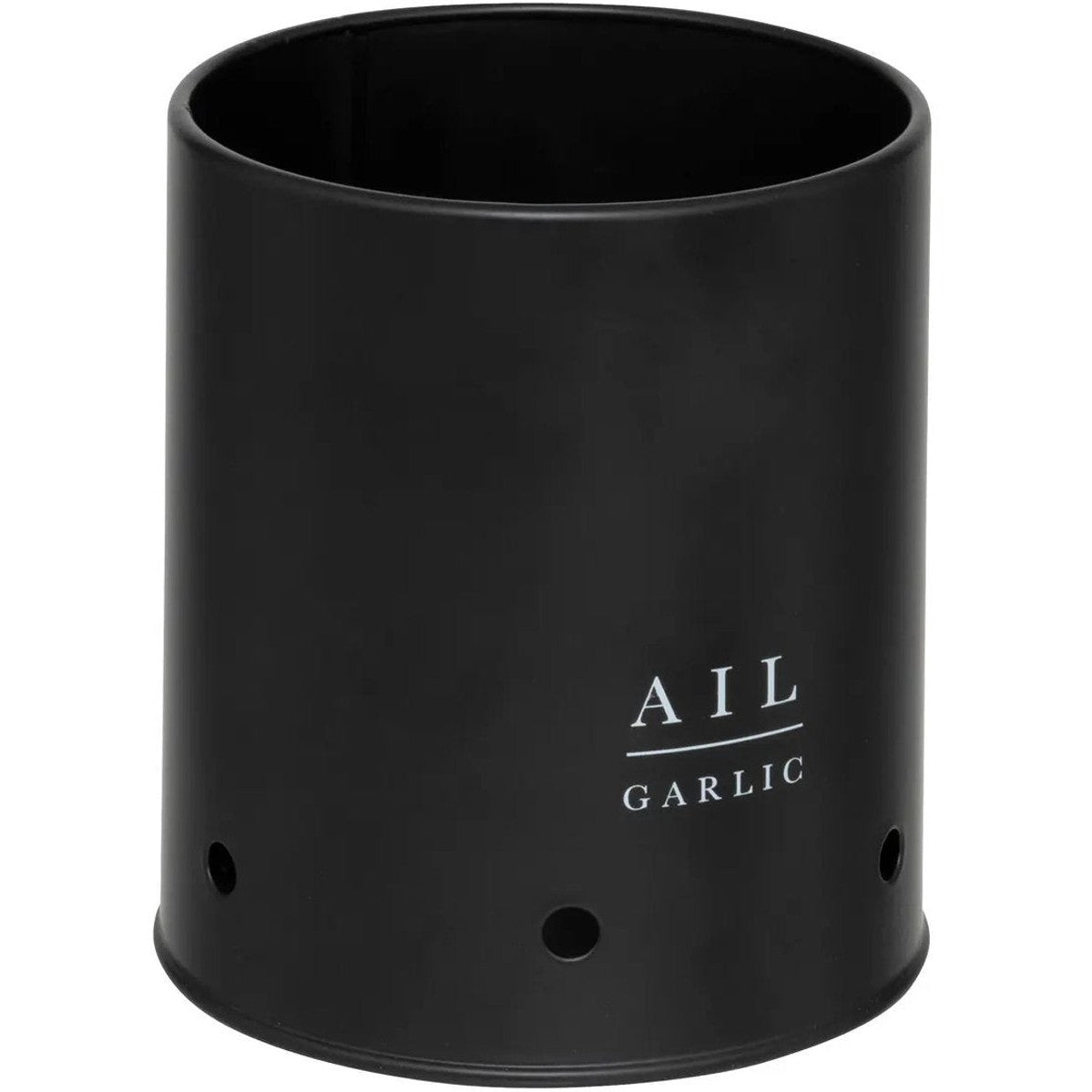 5Five Uien/Aardappelen/Knoflook bewaar potten/blikken set - metaal/bamboe - zwart - 22 x 28 cm - MODESTNOVA