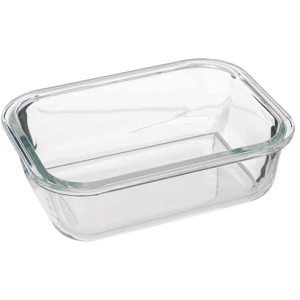 5Five Vershoudbakje met deksel - 2x - glas - luchtdicht - met clips - 19 x 14 x 7 cm - 500 ml - zwart/transparant - MODESTNOVA
