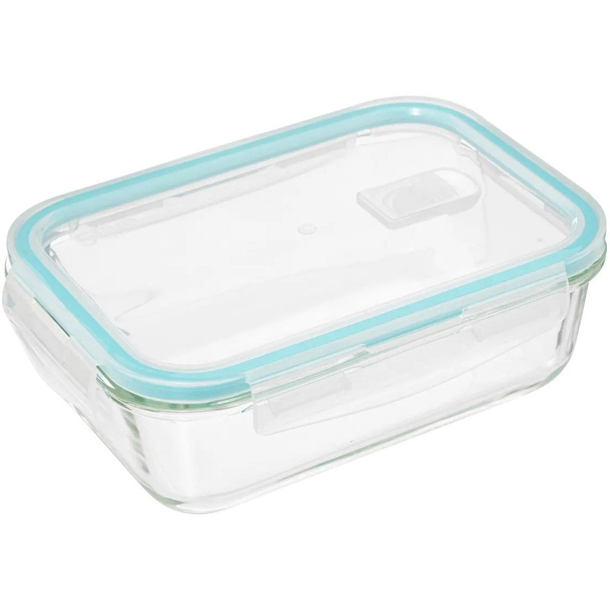 5Five Vershoudbakje met deksel - 3x - glas - luchtdicht - met clips - 21 x 15 x 7 cm - 1180 ml - MODESTNOVA