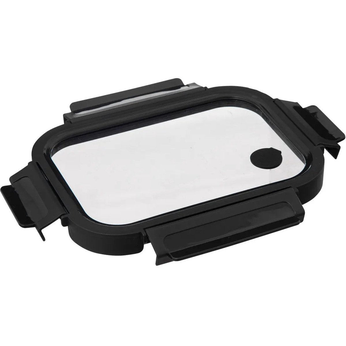 5Five Vershoudbakje met deksel - 3x - glas - luchtdicht - met clips - 19 x 14 x 7 cm - 500 ml - zwart/transparant - MODESTNOVA