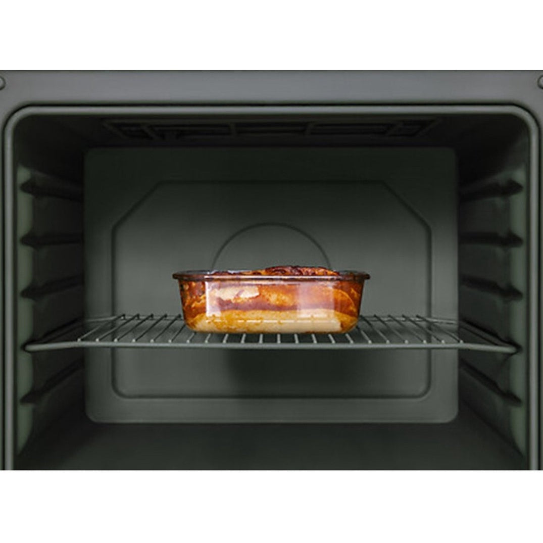 5Five Vershoudbakje met deksel - glas - luchtdicht - met clips - 19 x 14 x 7 cm - 500 ml - zwart/transparant