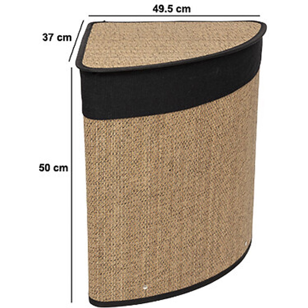 5Five Wasmand - bamboe hout - met deksel - naturel - 50 x 37 x 50 cm - 48 liter - opvouwbaar