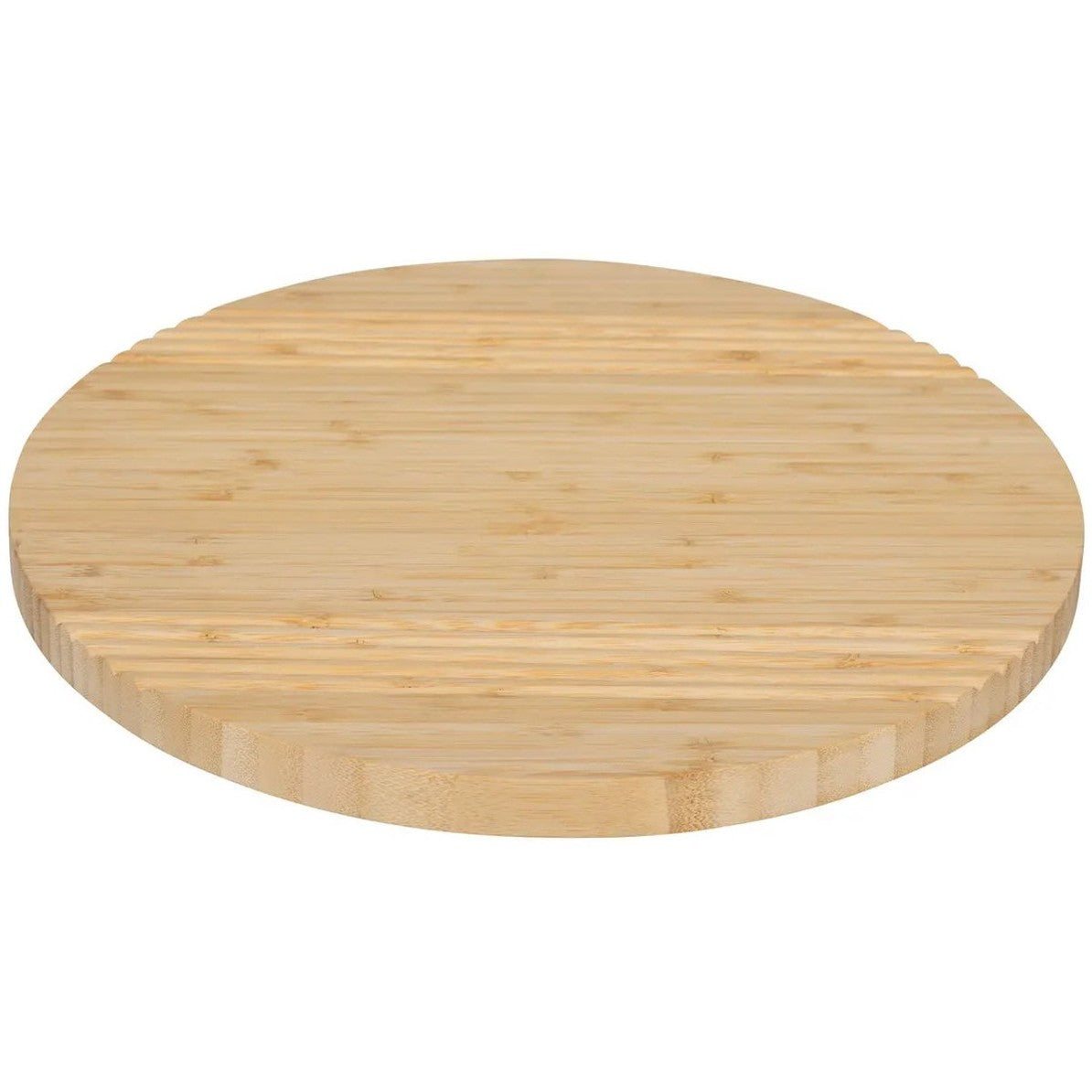 5Five draaibaar serveer plateau - dienblad - bamboe hout - D35 cm - lichtbruin - roterend op hoge schijf - tapas - gebakjes - kaas