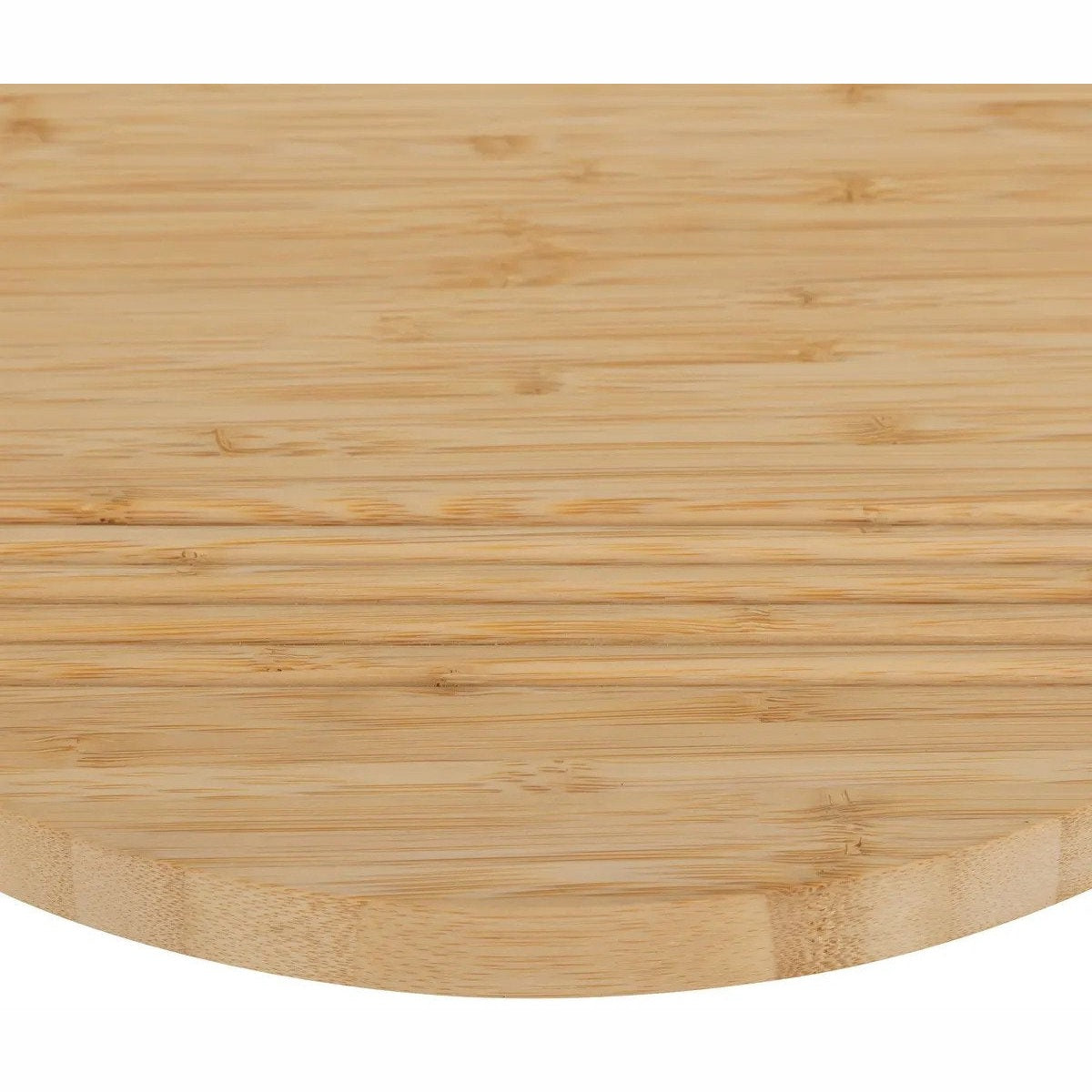 5Five draaibaar serveer plateau - dienblad - bamboe hout - D35 cm - lichtbruin - roterend op hoge schijf - tapas - gebakjes - kaas