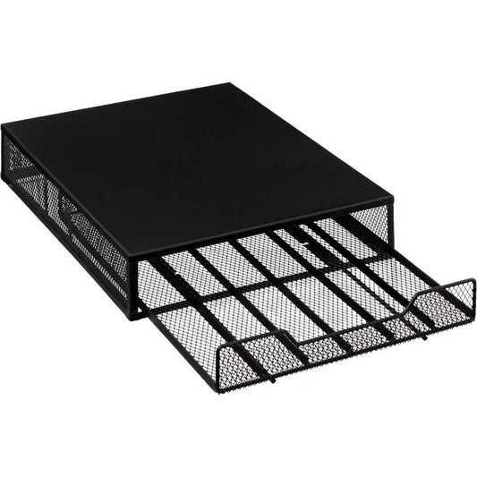 5five Koffie cup/capsule houder/dispenser - metaal - voor 60 cups - 26 x 35 x 7 cm