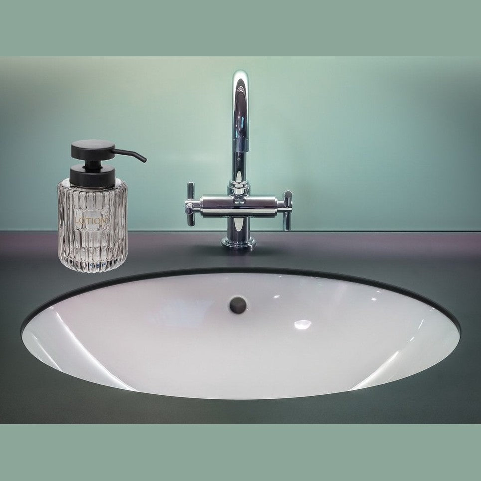 5five Zeeppompje/zeepdispenser - Naples - transparant grijs - 250 ml - badkamer - keuken - toilet - glas