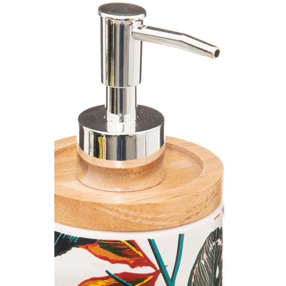 5five Zeeppompje/zeepdispenser - Palawan - wit/zilver - 280 ml - badkamer - keuken - toilet - polyresin kunststeen