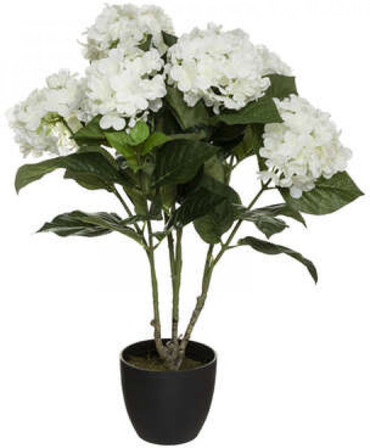 Kunst Hortensia hoogte 60cm -  Kunst Hortensia wit - Net Echt