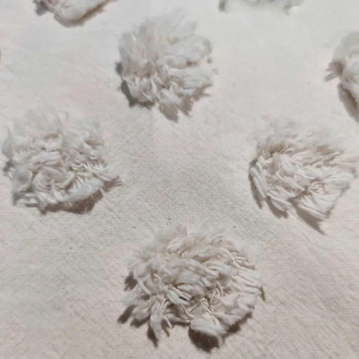 ATMOSPHERA beddengoedset voor 2 personen 260 x 240 cm dekbedovertrek met 2 kussenslopen in ivoor en getuft gewassen katoen