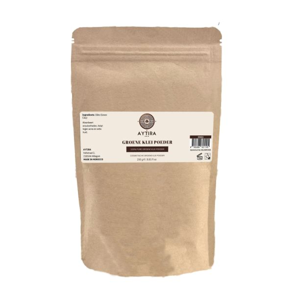 AYTIRA Groene Klei Poeder 250 g – 100% natuurlijke Illiet-klei | Gezichts- & lichaamsmasker voor vette & onzuivere huid - MODESTNOVA