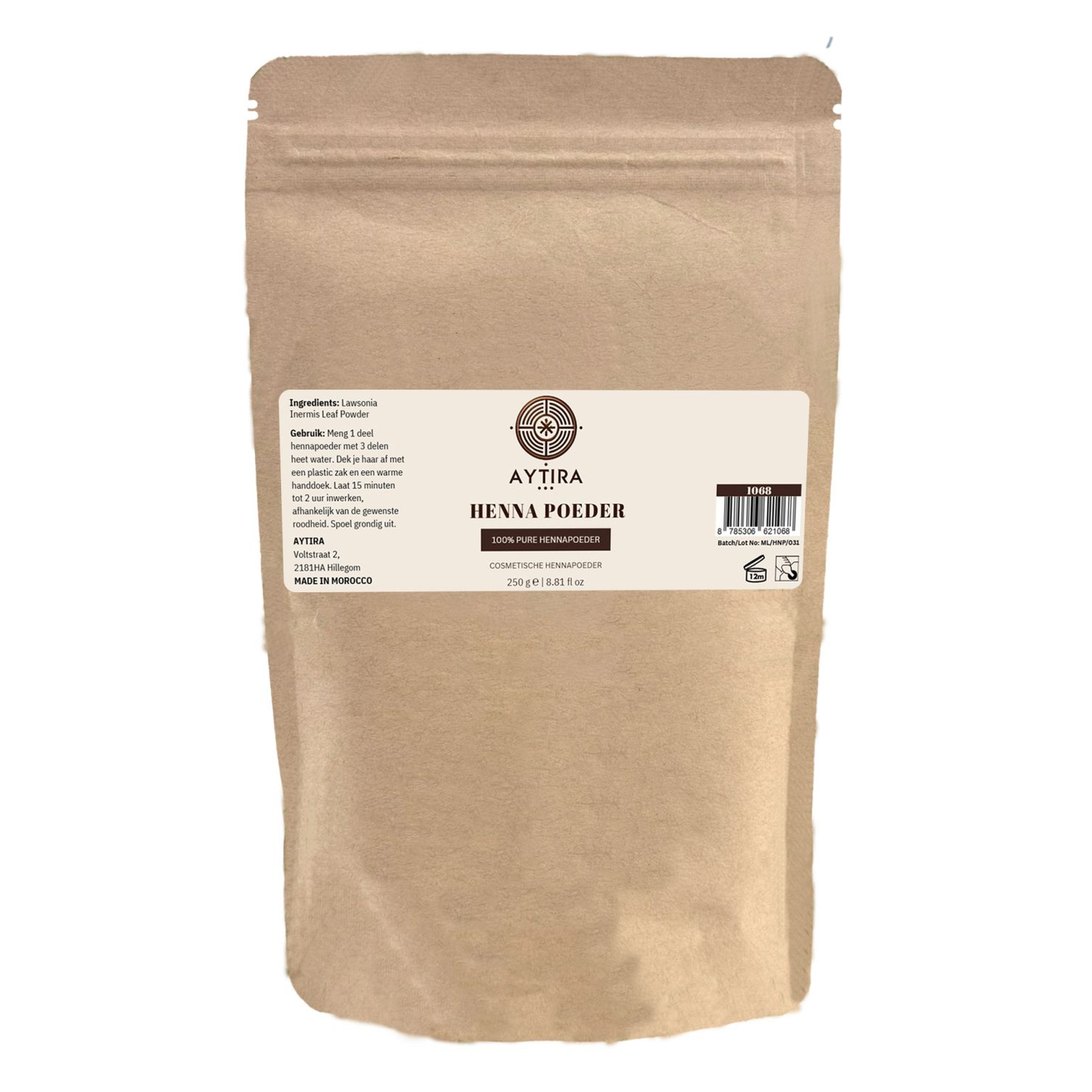 AYTIRA Henna Poeder 250 g – 100% puur & natuurlijk | Plantaardige haar- & lichaamsverzorging - MODESTNOVA