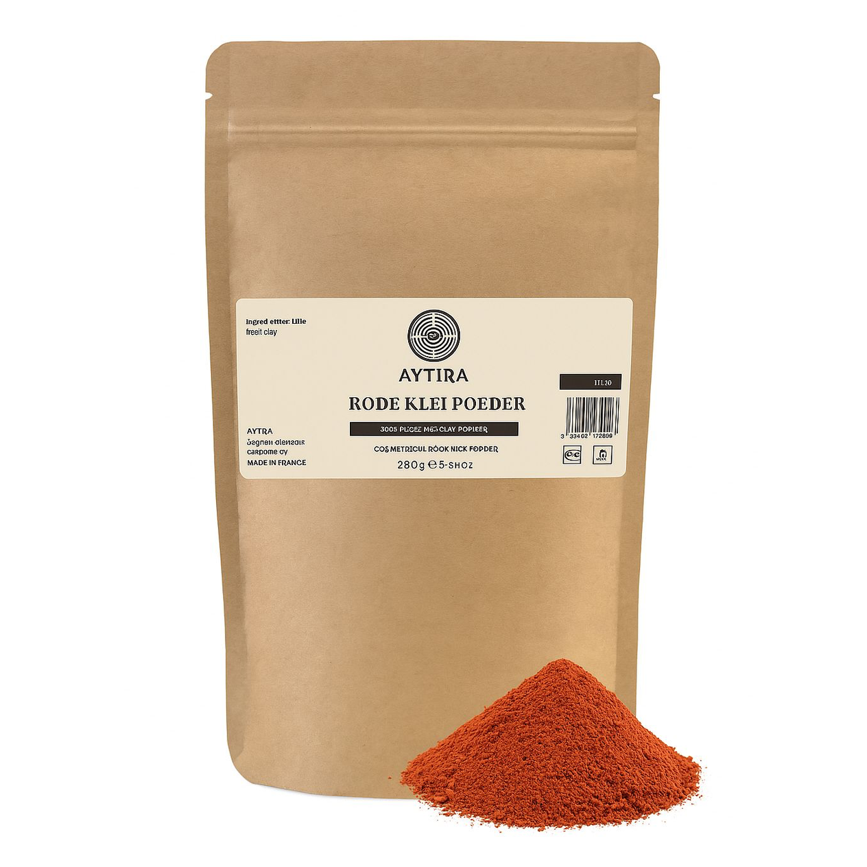 AYTIRA Rode Klei 250 g – 100% natuurlijke Illiet-kosmetische klei | Revitaliserend masker voor gezicht & lichaam - MODESTNOVA