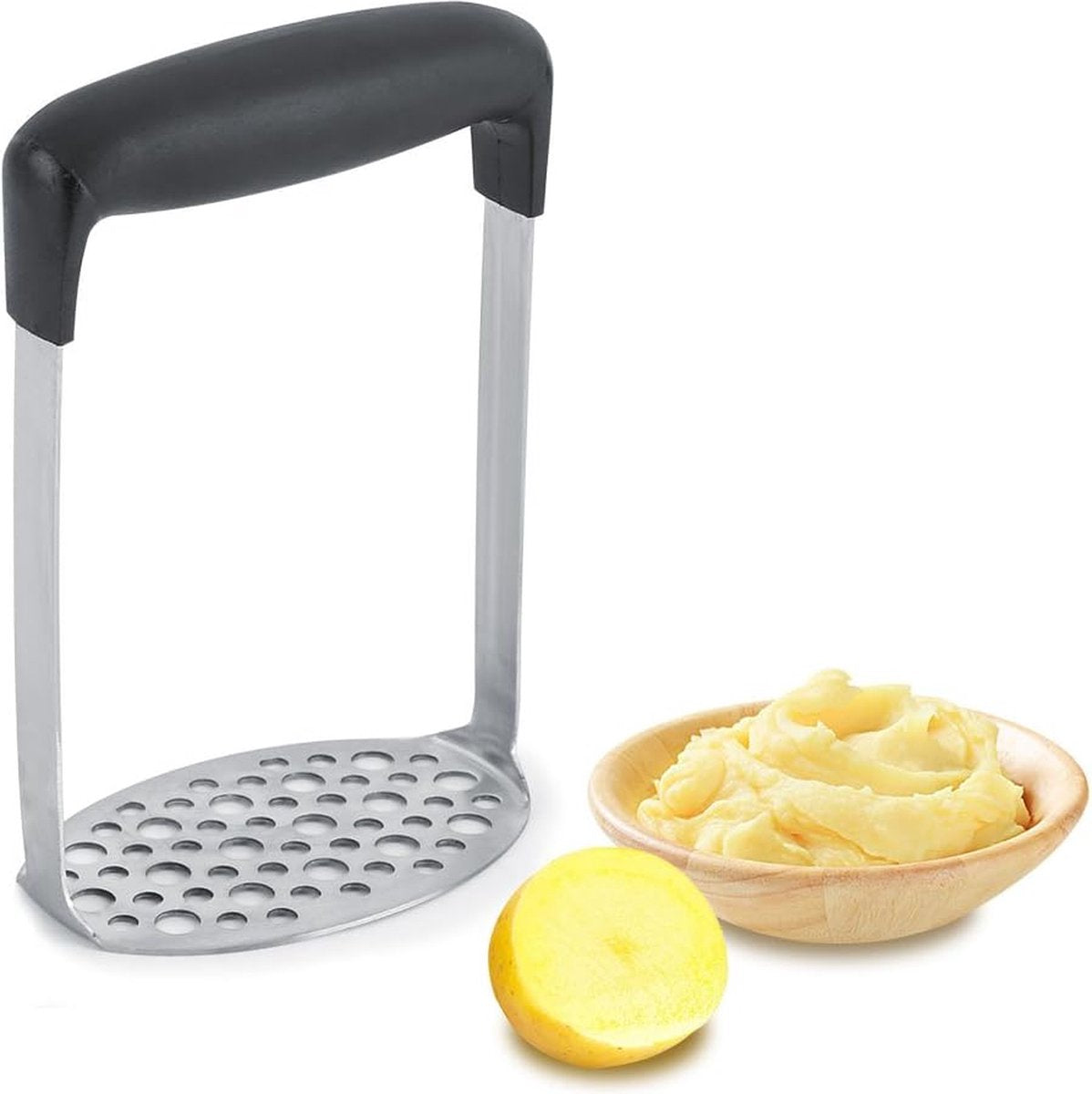 Aardappelstamper, aardappelbreker van roestvrij staal, aardappelpers, fruitpers, kindervoer, 6 mm en 9 mm rijen - MODESTNOVA