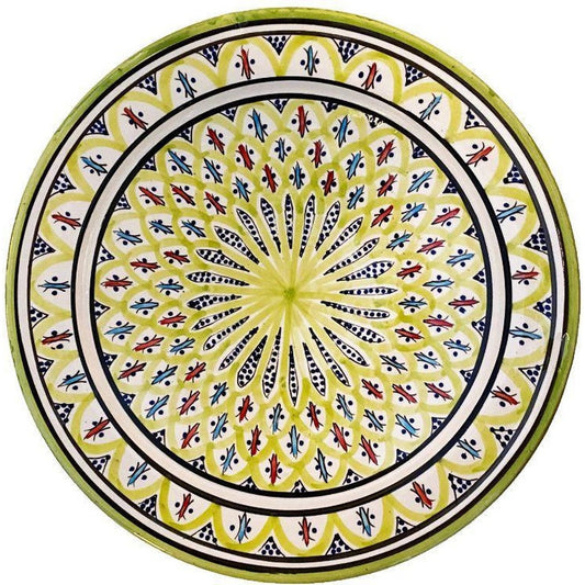 Aardewerk schaal lichtgroen Ø 35