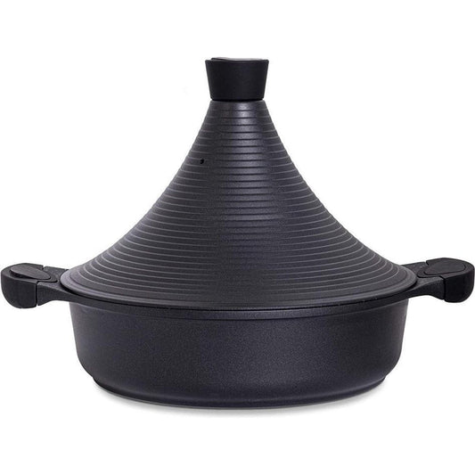 Aluminium tajine agadir- Matt Black geschikt ook voor Inductie