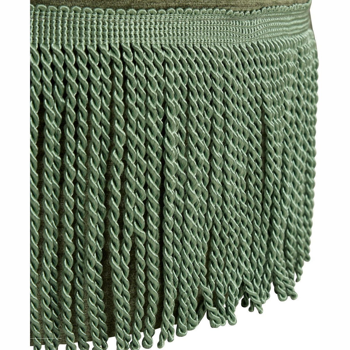 Atmosphera Alanya Velvet Poef - Ø38xH38cm - Groen