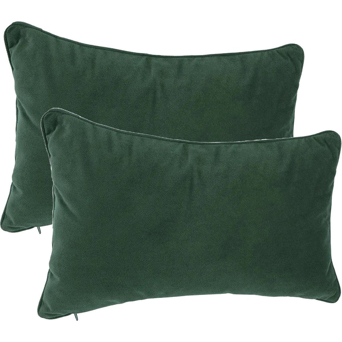 Atmosphera Bank/sierkussens Sophia - 2x stuks - 30 x 50 cm - polyester met rits