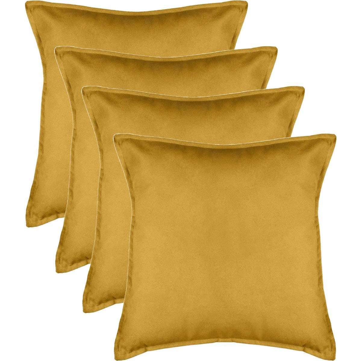 Atmosphera Bank/sierkussens Sophia - 4x stuks - 55 x 55 cm - polyester met rits