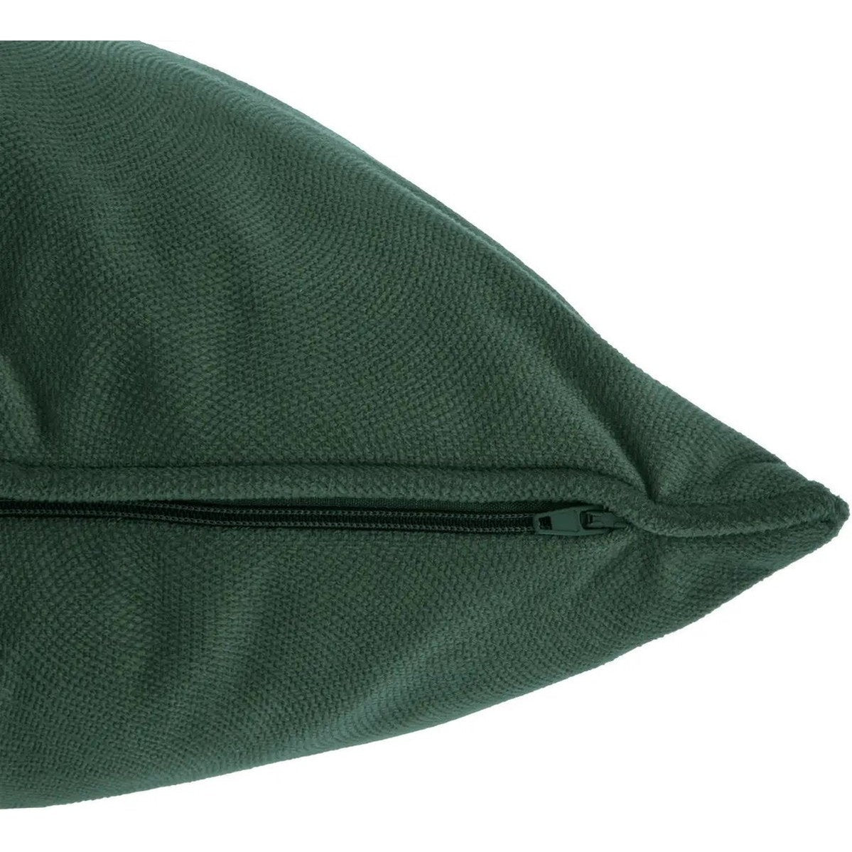 Atmosphera Bank/sierkussens huiskamer Sophia - 30 x 50 cm - Donkergroen - polyester - met rits