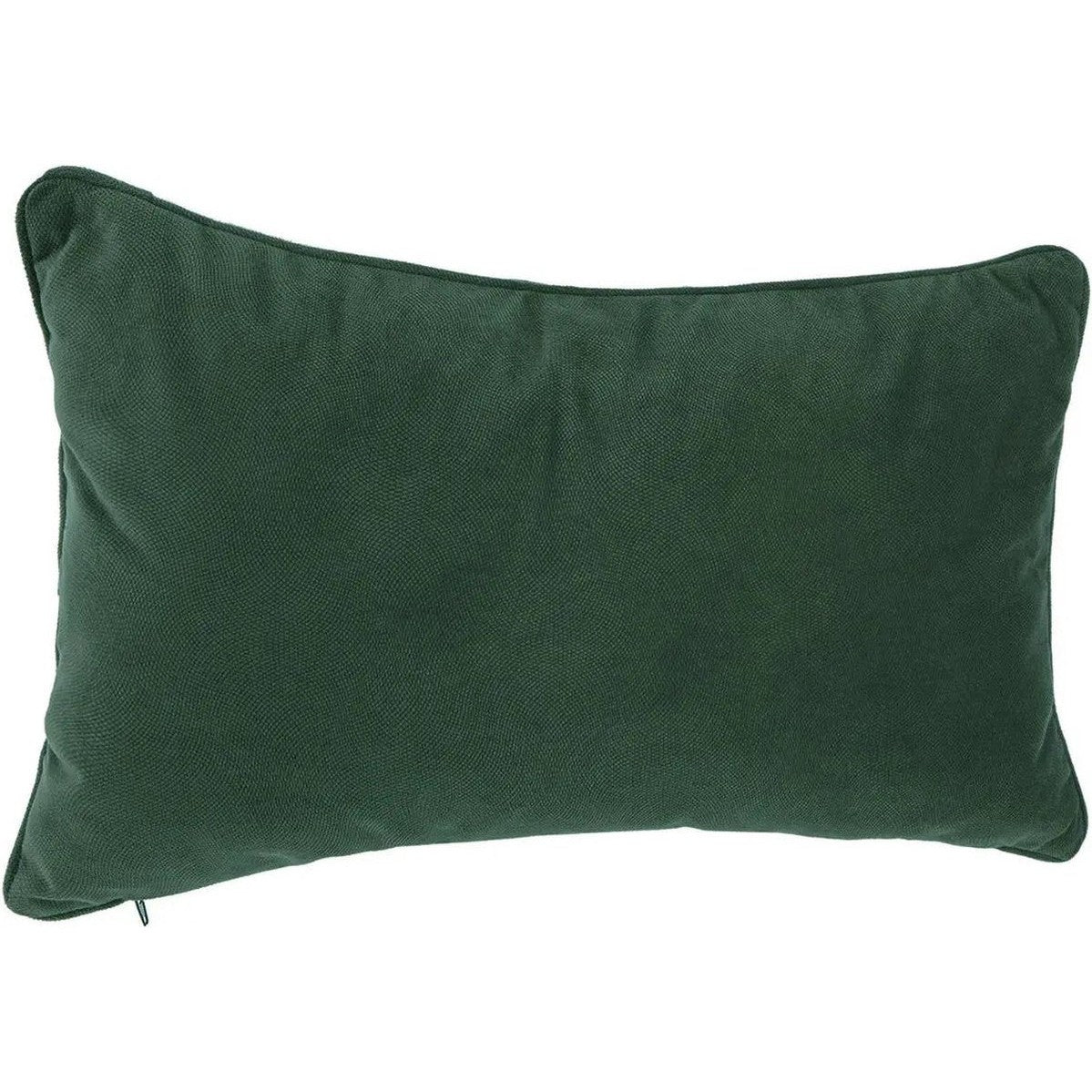 Atmosphera Bank/sierkussens huiskamer Sophia - 30 x 50 cm - Donkergroen - polyester - met rits