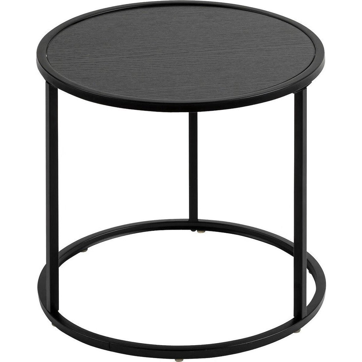 Atmosphera Bijzettafels Noah - Ø35/56/54xH45cm - Set van 3 stuks - Zwart