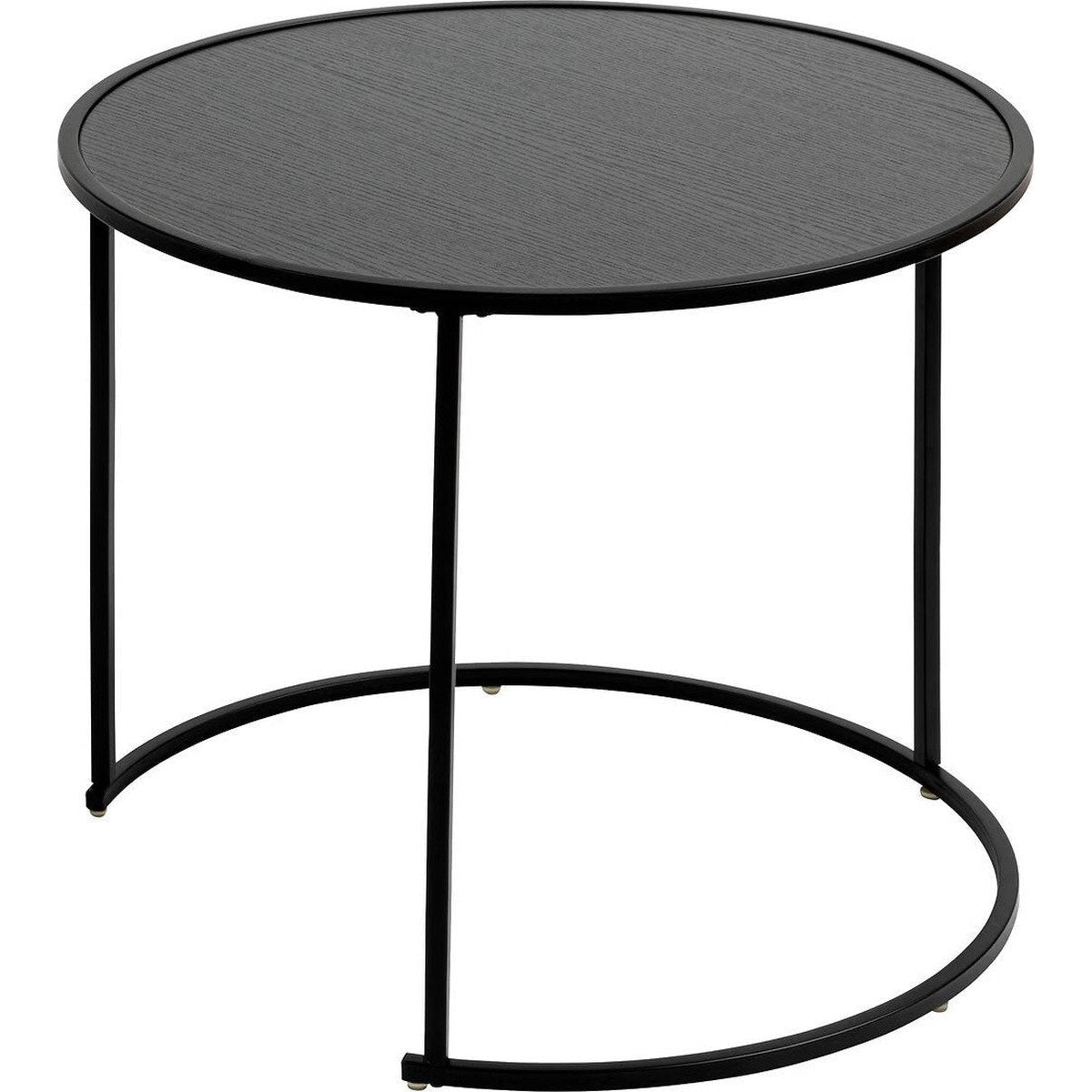 Atmosphera Bijzettafels Noah - Ø35/56/54xH45cm - Set van 3 stuks - Zwart