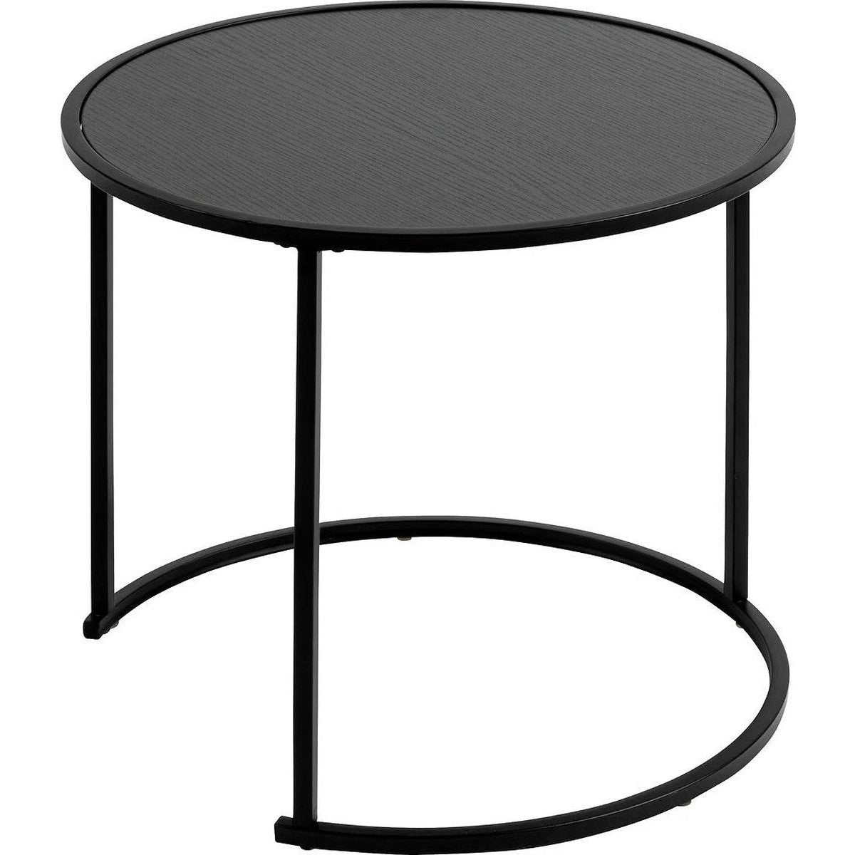 Atmosphera Bijzettafels Noah - Ø35/56/54xH45cm - Set van 3 stuks - Zwart