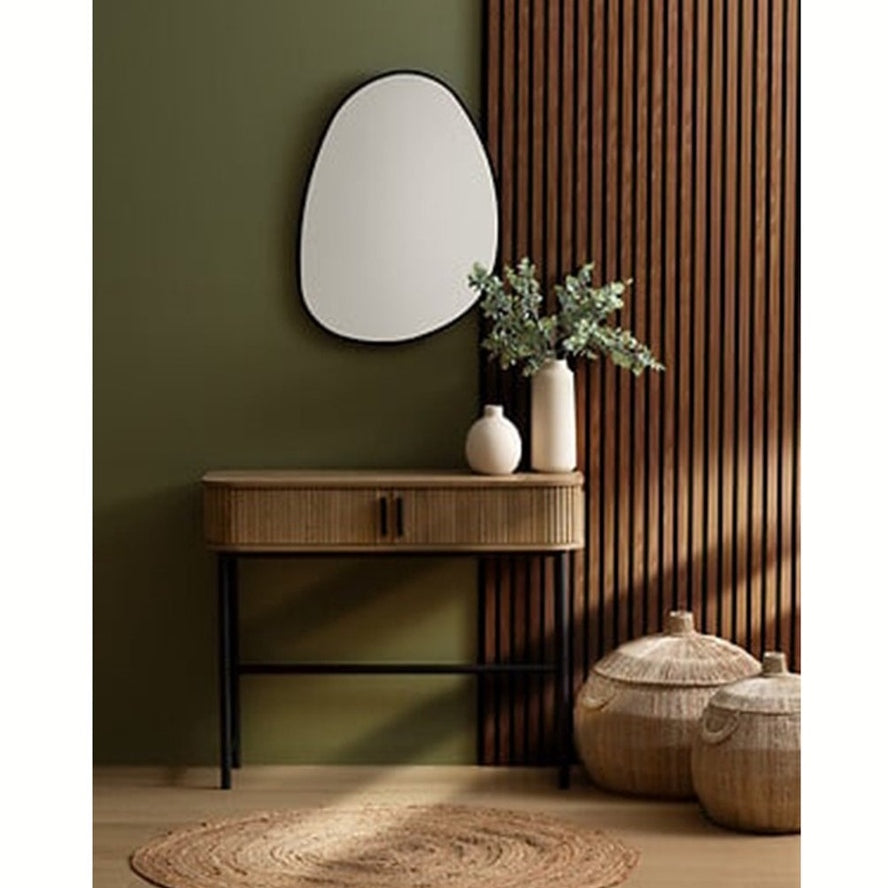 Atmosphera Bloemenvaas Emporor - mat beige - keramiek - D12 x H30 cm - stelen en boeketten