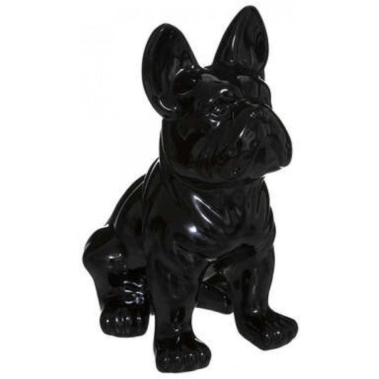 Atmosphera Bulldog beeld - Zwart- Decoratie - Sierbeeld - H22 cm