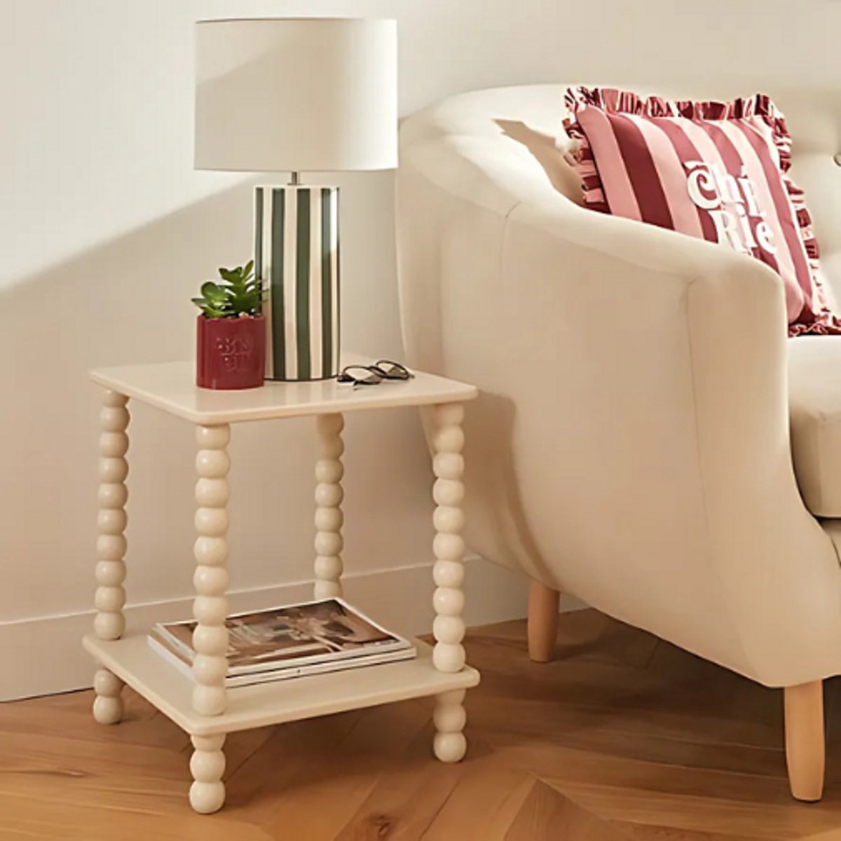 Atmosphera Chamlo Salontafel - 40x40x45cm - Beige