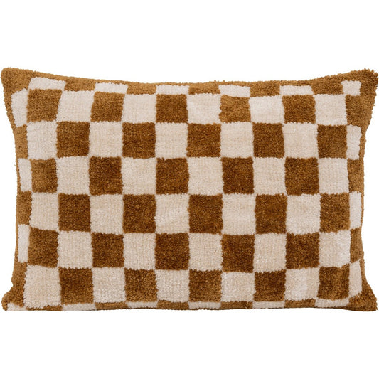 Atmosphera Dambordkussen/Sierkussen - 38x58cm - Oker