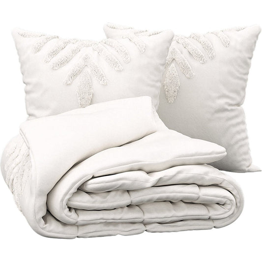 Atmosphera Dekbedovertrek Inuit Dreams set met 2 kussenslopen 240x220cm - Wit/Ivoor