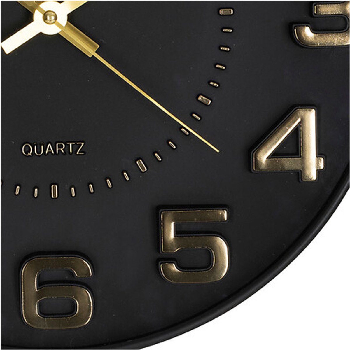 Atmosphera Doris Klok - zwart / goud - 30 cm - wandklok modern