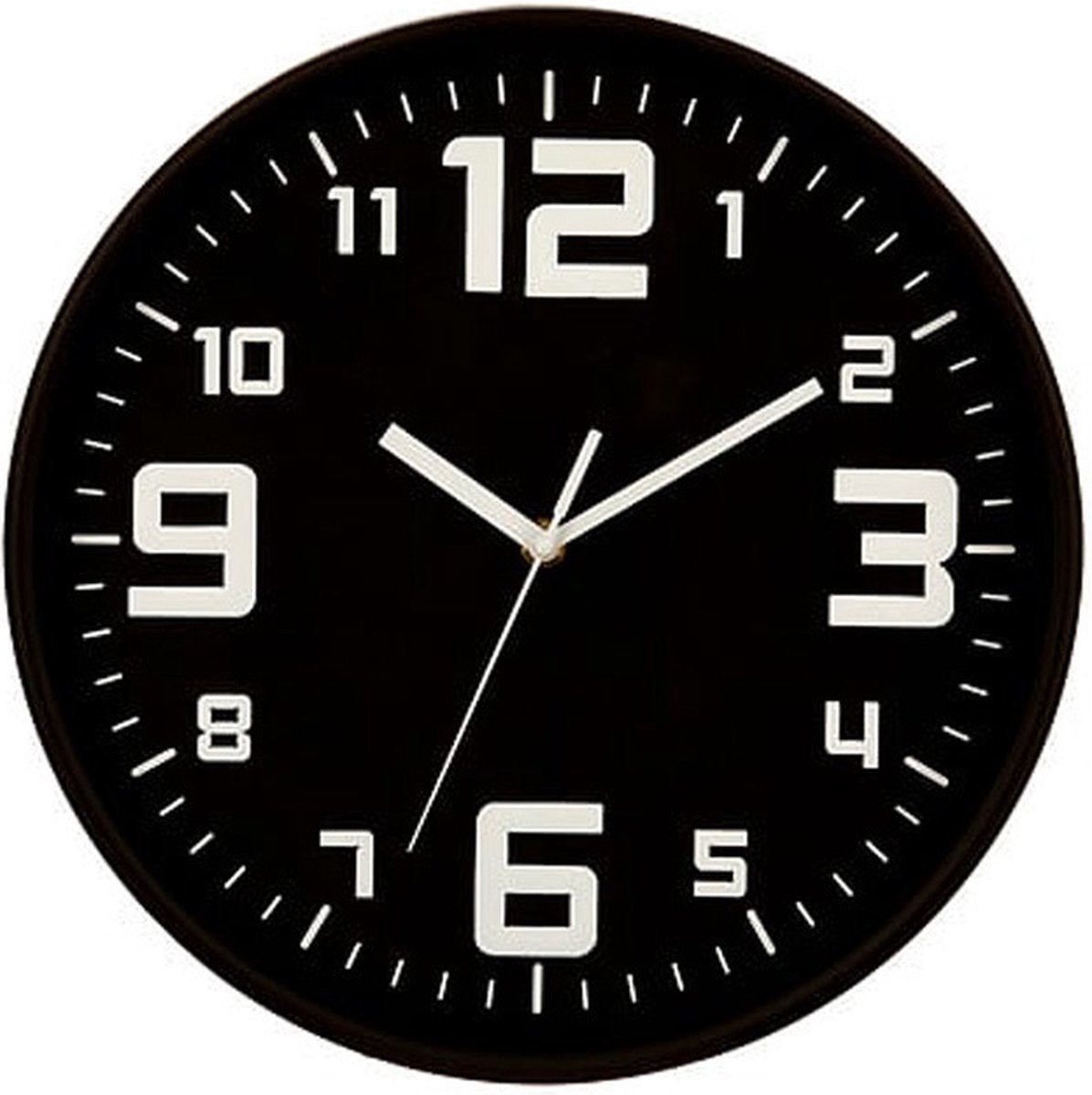 Atmosphera Elian Klok - zwart / wit - 30 cm - wandklok modern